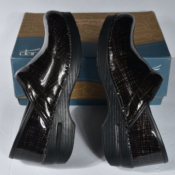 Dansko Professional Black & Silver Clogs size 39 womens 8.5 9 - Picture 4 of 7
